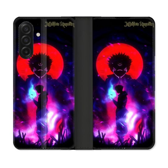 Housse cuir portefeuille Pour Samsung Galaxy A17 5G Manga Jujutsu Kaisen Itadori Sukuna