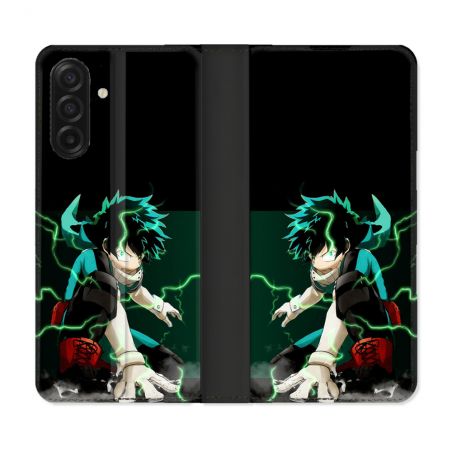 Housse cuir portefeuille Pour Samsung Galaxy A17 5G Manga My Hero Academia Deku