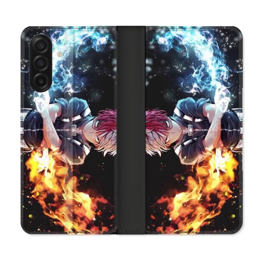 Housse cuir portefeuille Pour Samsung Galaxy A17 5G Manga My Hero Academia Shoto