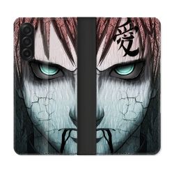 Housse cuir portefeuille Pour Samsung Galaxy A17 5G Manga Naruto Gaara