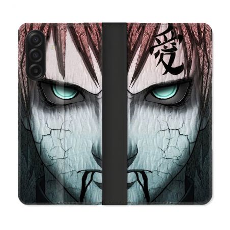 Housse cuir portefeuille Pour Samsung Galaxy A17 5G Manga Naruto Gaara