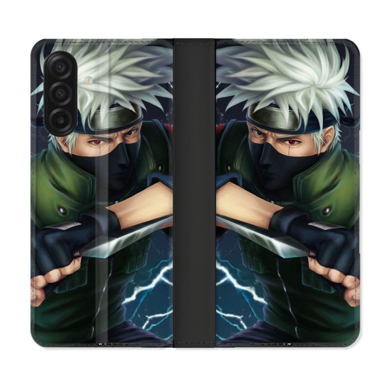 Housse cuir portefeuille Pour Samsung Galaxy A17 5G Manga Naruto Kakashi