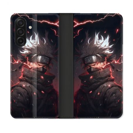 Housse cuir portefeuille Pour Samsung Galaxy A17 5G Manga Naruto Kakashi Dark