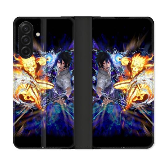 Housse cuir portefeuille Pour Samsung Galaxy A17 5G Manga Naruto VS