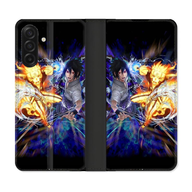 Housse cuir portefeuille Pour Samsung Galaxy A17 5G Manga Naruto VS
