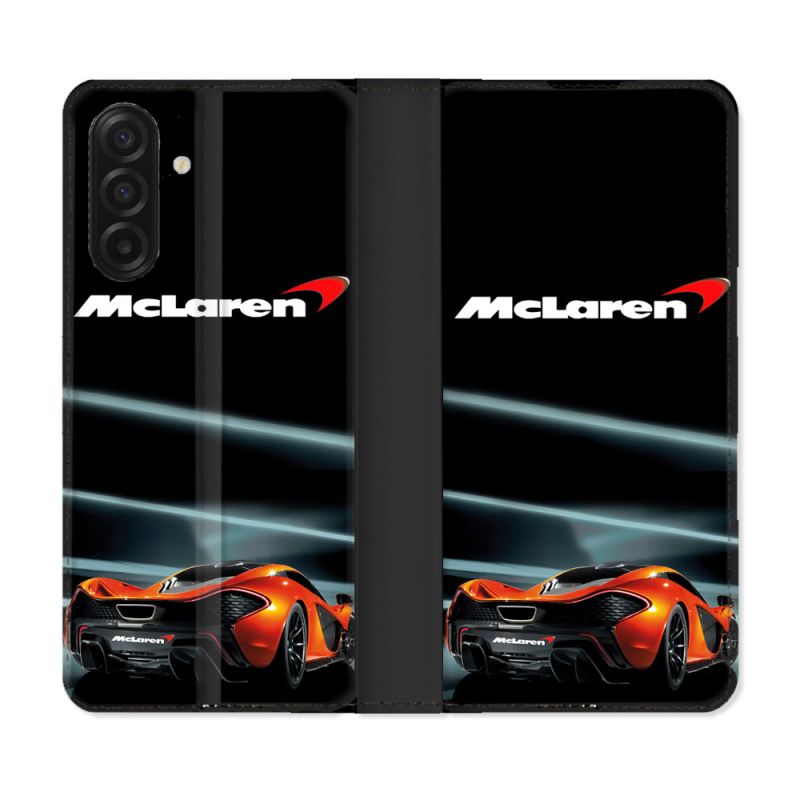 Housse cuir portefeuille Pour Samsung Galaxy A17 5G Mc Laren