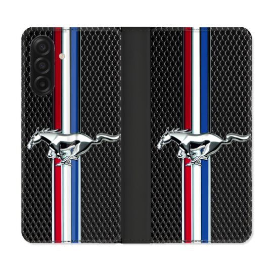 Housse cuir portefeuille Pour Samsung Galaxy A17 5G Mustang