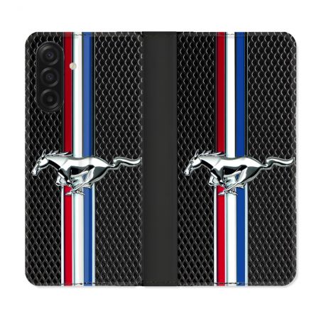 Housse cuir portefeuille Pour Samsung Galaxy A17 5G Mustang