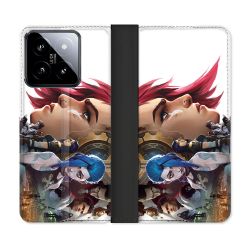 Housse cuir portefeuille Pour Xiaomi 14 Arcane Jinx Sœur