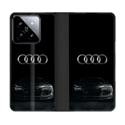 Housse cuir portefeuille Pour Xiaomi 14 Audi