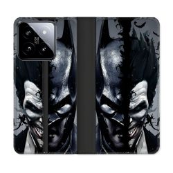 Housse cuir portefeuille Pour Xiaomi 14 Batman Joker