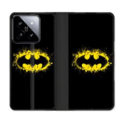 Housse cuir portefeuille Pour Xiaomi 14 Batman Logo