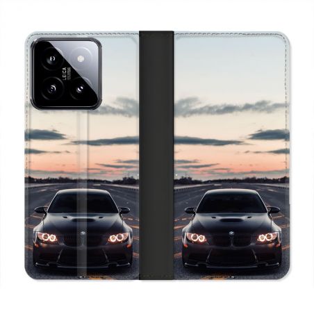Housse cuir portefeuille Pour Xiaomi 14 BMW Serie