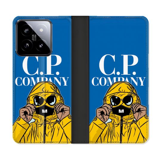 Housse cuir portefeuille Pour Xiaomi 14 CP Company