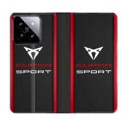 Housse cuir portefeuille Pour Xiaomi 14 Cupra