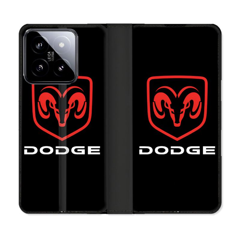 Housse cuir portefeuille Pour Xiaomi 14 Dodge