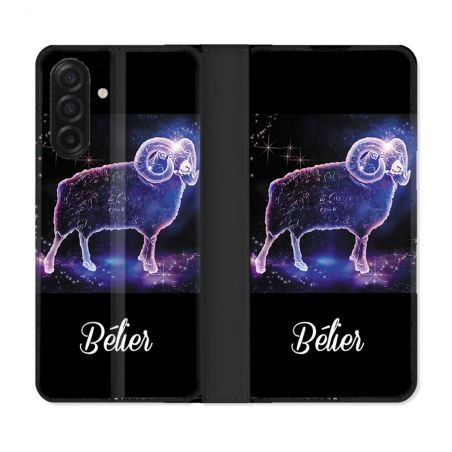 Housse cuir portefeuille Pour Samsung Galaxy A17 5G Signe Zodiaque 2 Bélier