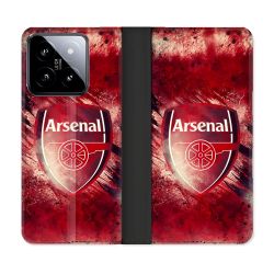 Housse cuir portefeuille Pour Xiaomi 14 Foot Arsenal