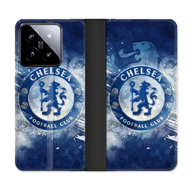 Housse cuir portefeuille Pour Xiaomi 14 Foot Chelsea