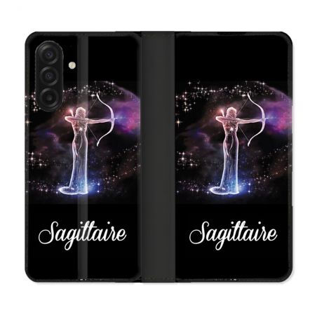 Housse cuir portefeuille Pour Samsung Galaxy A17 5G Signe Zodiaque 2 Sagittaire
