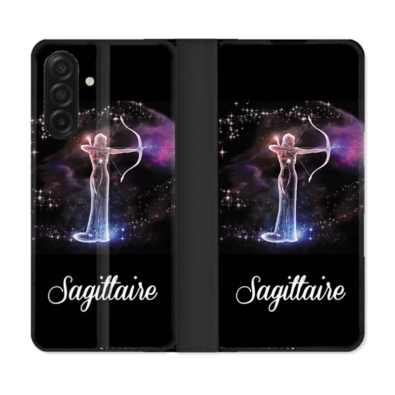 Housse cuir portefeuille Pour Samsung Galaxy A17 5G Signe Zodiaque 2 Sagittaire