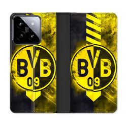 Housse cuir portefeuille Pour Xiaomi 14 Foot Dortmund