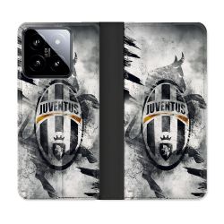 Housse cuir portefeuille Pour Xiaomi 14 Foot Juventus Turin