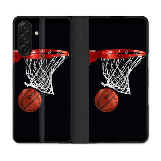 Housse cuir portefeuille Pour Samsung Galaxy A17 5G Sport Basket Panier