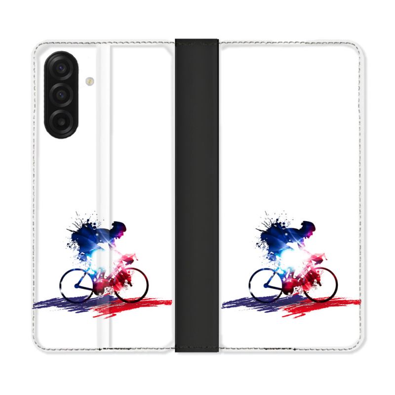Housse cuir portefeuille Pour Samsung Galaxy A17 5G Sport Cyclisme France