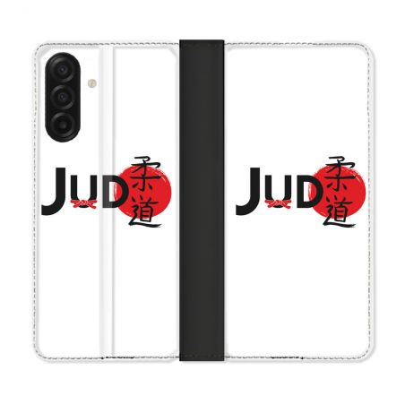 Housse cuir portefeuille Pour Samsung Galaxy A17 5G Sport Judo Logo