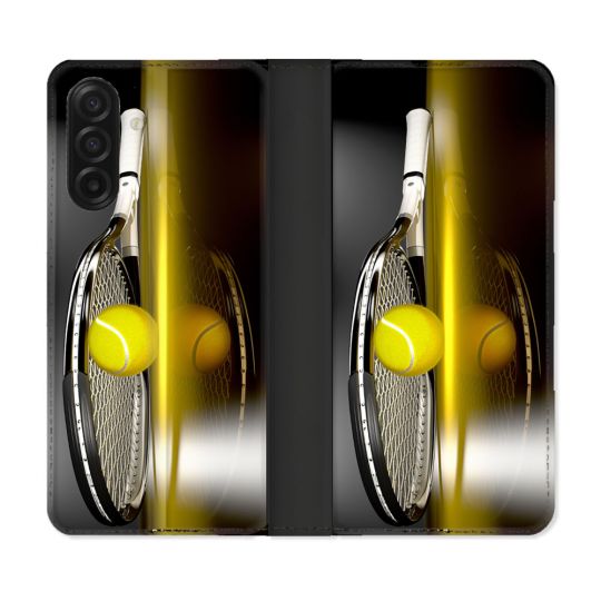 Housse cuir portefeuille Pour Samsung Galaxy A17 5G Sport Tennis Reflet