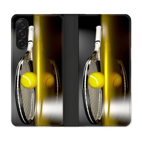 Housse cuir portefeuille Pour Samsung Galaxy A17 5G Sport Tennis Reflet