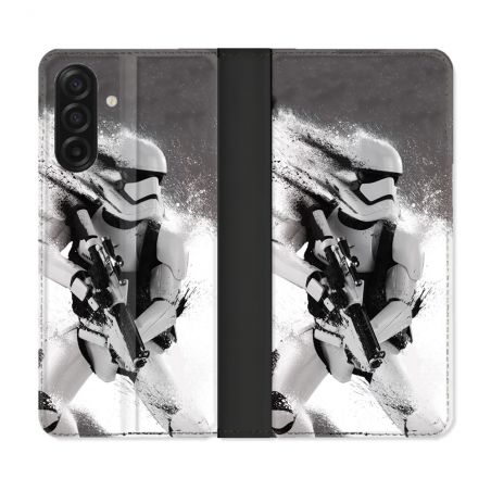 Housse cuir portefeuille Pour Samsung Galaxy A17 5G Star Wars - Trooper