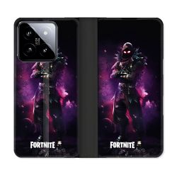 Housse cuir portefeuille Pour Xiaomi 14 Fortnite Raven