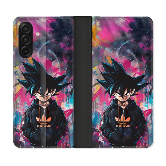 Housse cuir portefeuille Pour Samsung Galaxy A17 5G Street Art Sangoku