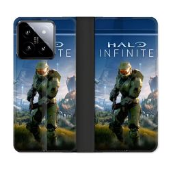 Housse cuir portefeuille Pour Xiaomi 14 Halo