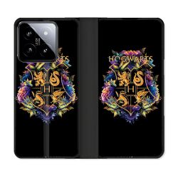 Housse cuir portefeuille Pour Xiaomi 14 Harry Potter Hogwarts