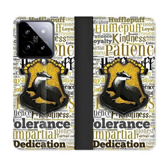 Housse cuir portefeuille Pour Xiaomi 14 Harry Potter Poursouffle