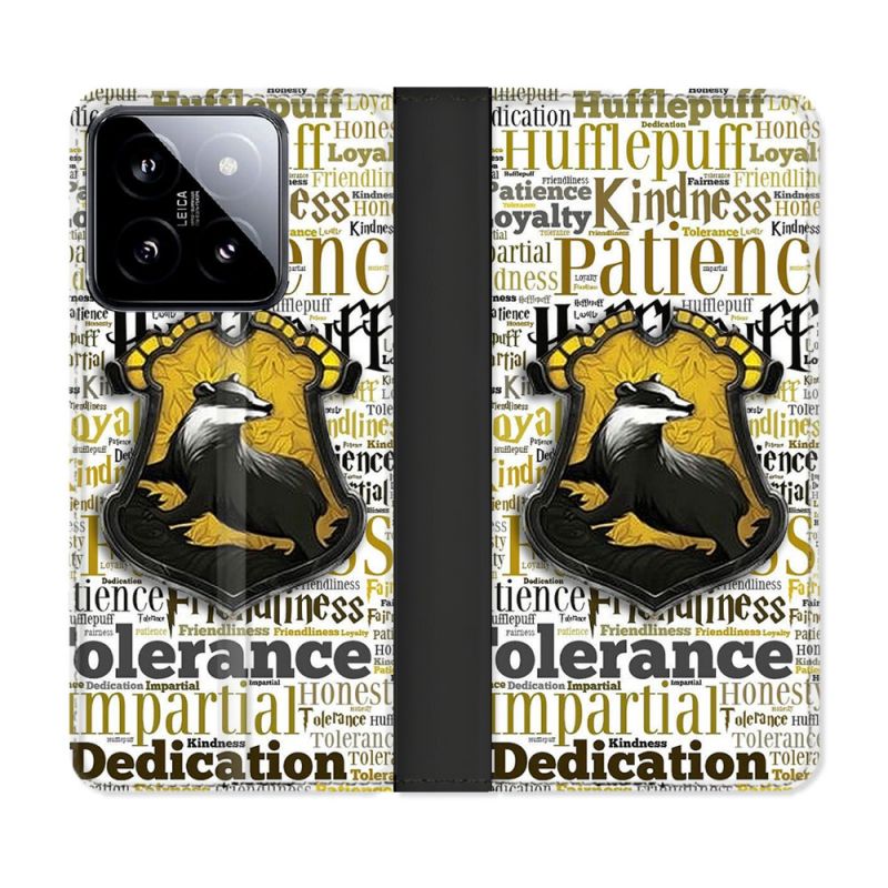 Housse cuir portefeuille Pour Xiaomi 14 Harry Potter Poursouffle