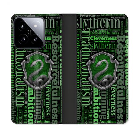 Housse cuir portefeuille Pour Xiaomi 14 Harry Potter Serpentar