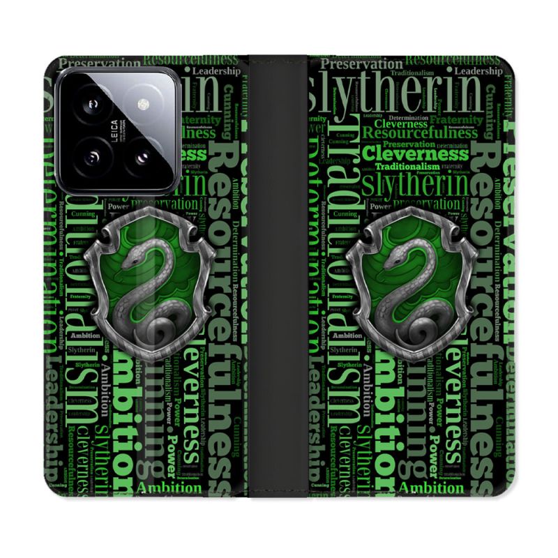 Housse cuir portefeuille Pour Xiaomi 14 Harry Potter Serpentar