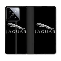 Housse cuir portefeuille Pour Xiaomi 14 Jaguar