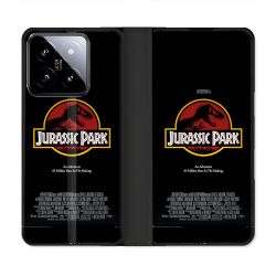 Housse cuir portefeuille Pour Xiaomi 14 Jurassic Park Affiche