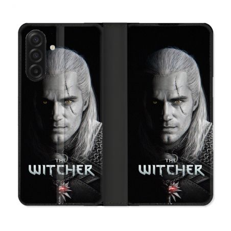 Housse cuir portefeuille Pour Samsung Galaxy A17 5G The Witcher Noir