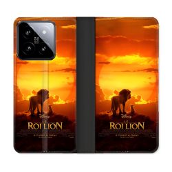 Housse cuir portefeuille Pour Xiaomi 14 Le Roi Lion Affiche