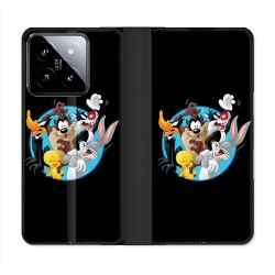 Housse cuir portefeuille Pour Xiaomi 14 Looney Tunes