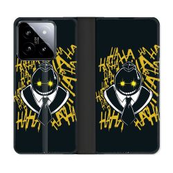 Housse cuir portefeuille Pour Xiaomi 14 Manga Assassination Classroom Kuro Noir