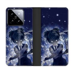 Housse cuir portefeuille Pour Xiaomi 14 Manga Assassination Classroom Nagisa