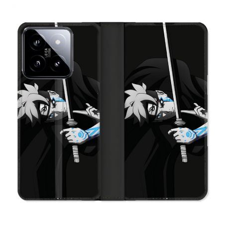 Housse cuir portefeuille Pour Xiaomi 14 Manga Boruto Epée