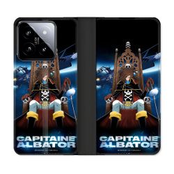 Housse cuir portefeuille Pour Xiaomi 14 Manga Capitaine Albator